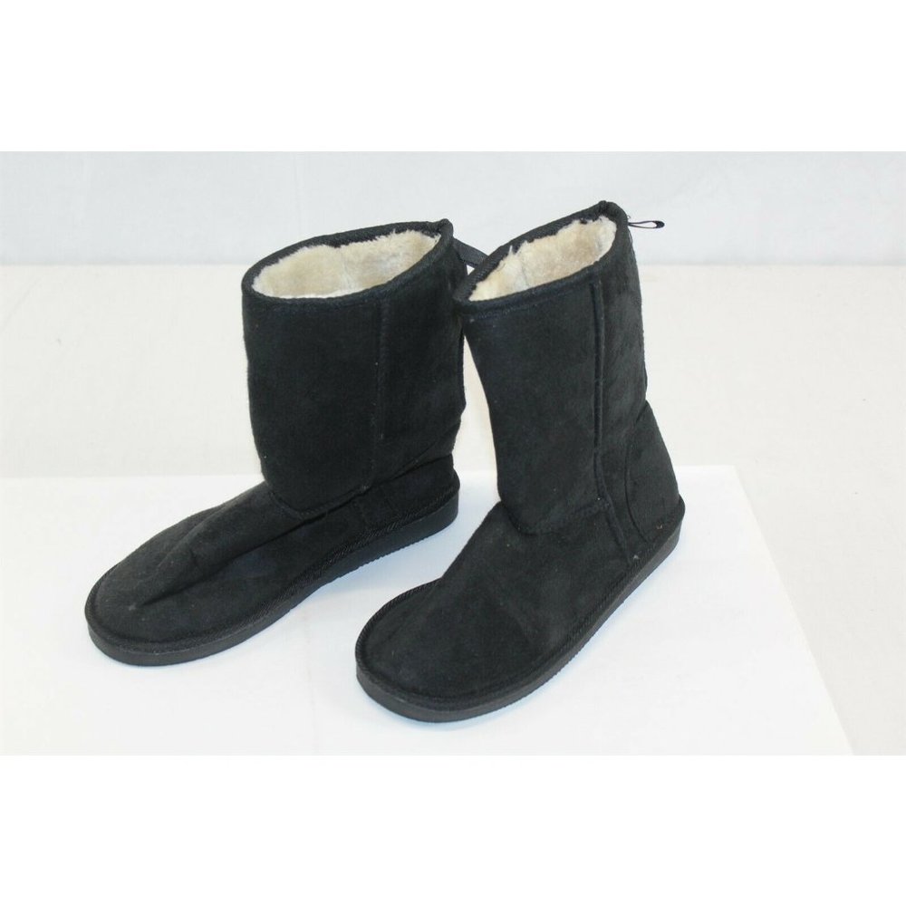 Women's Indoor / Outdoor Boots Black Faux Suede Size 8